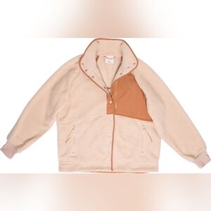 Alder Go To Fleece 2.0 Snap-up Jacket In Neutral & Tan Plus Size 5X New!